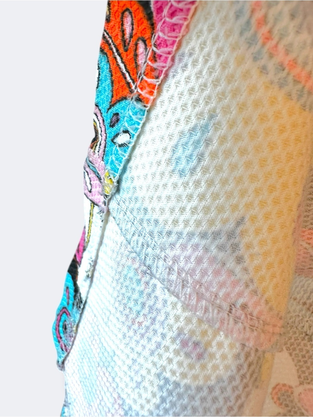 Anna Gervasi Italy Bright Floral Honeycomb Knit Statement Blazer - IT 40 (Small) - Picture 11 of 14